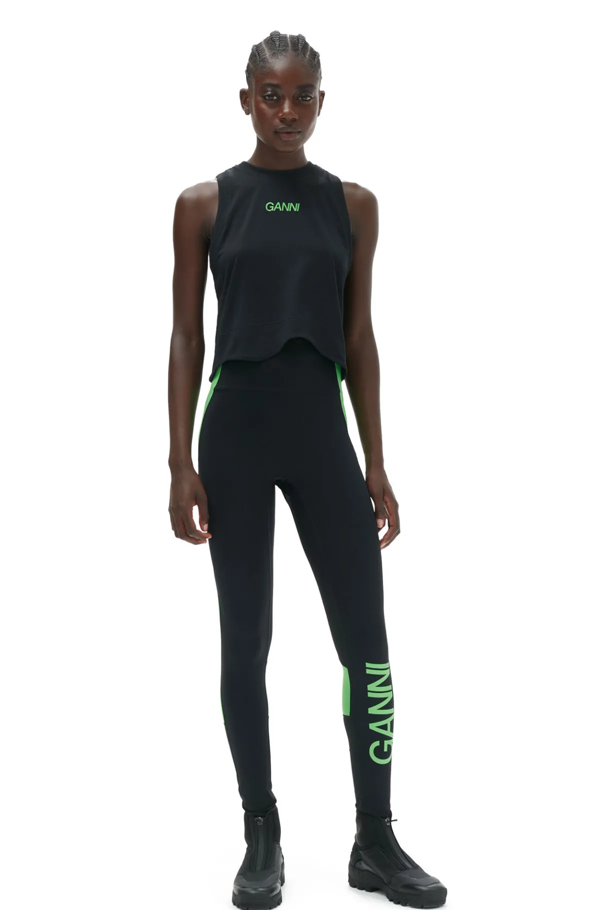 Best Sale GANNI Active Mesh Top Black