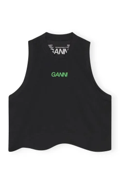 Best Sale GANNI Active Mesh Top Black