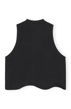 Best Sale GANNI Active Mesh Top Black