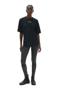 Outlet GANNI Active Mesh T-Shirt Black