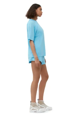 Clearance GANNI Active Mesh T-Shirt Ethereal Blue