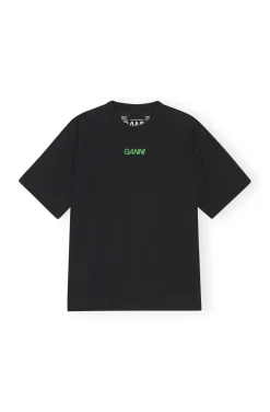 Outlet GANNI Active Mesh T-Shirt Black