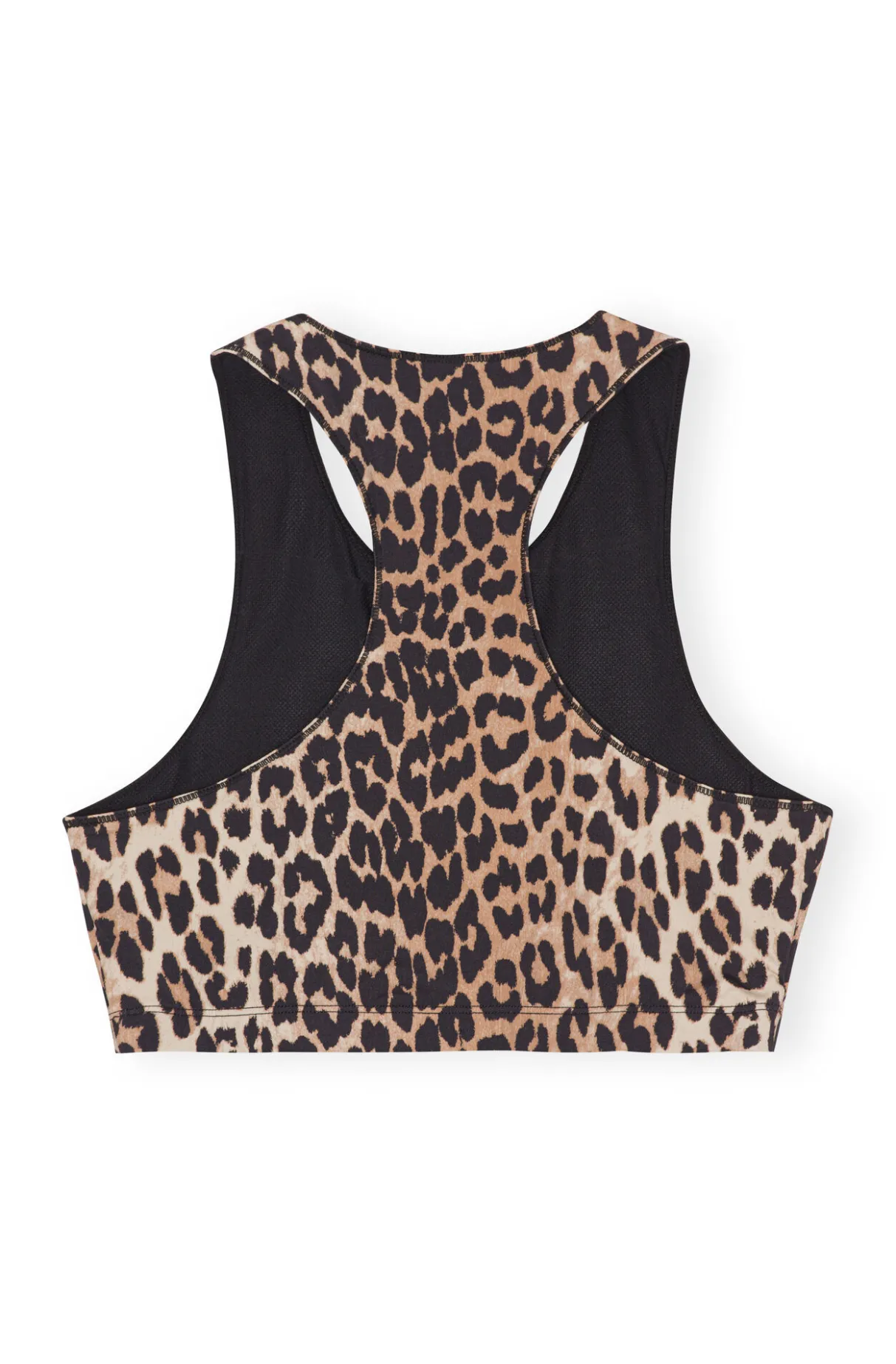 Discount GANNI Active Racerback Zipper Top Leopard
