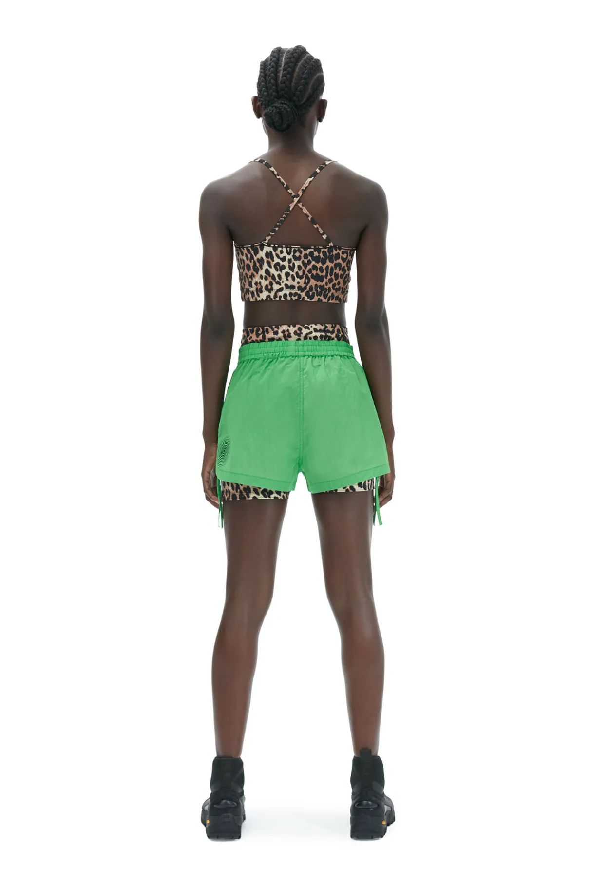 Cheap GANNI Active Strap Top Leopard