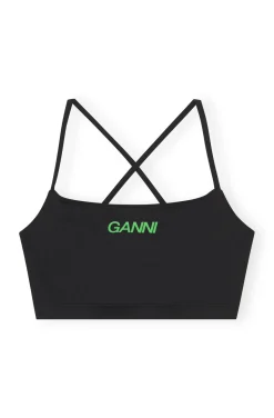 Discount GANNI Active Strap Top Black