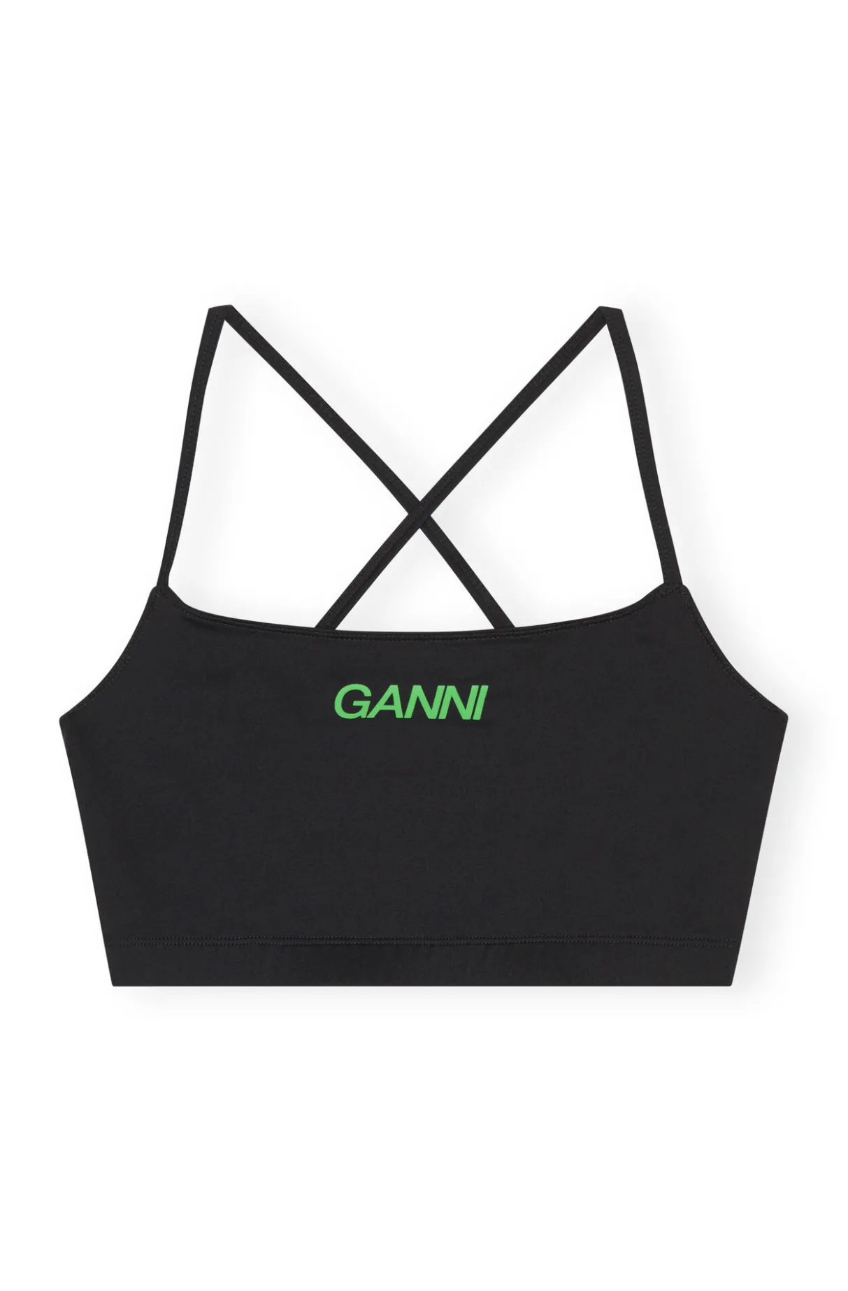 Discount GANNI Active Strap Top Black