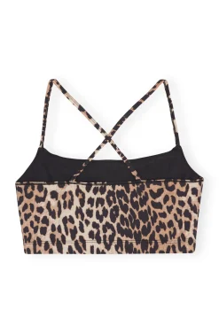 Cheap GANNI Active Strap Top Leopard