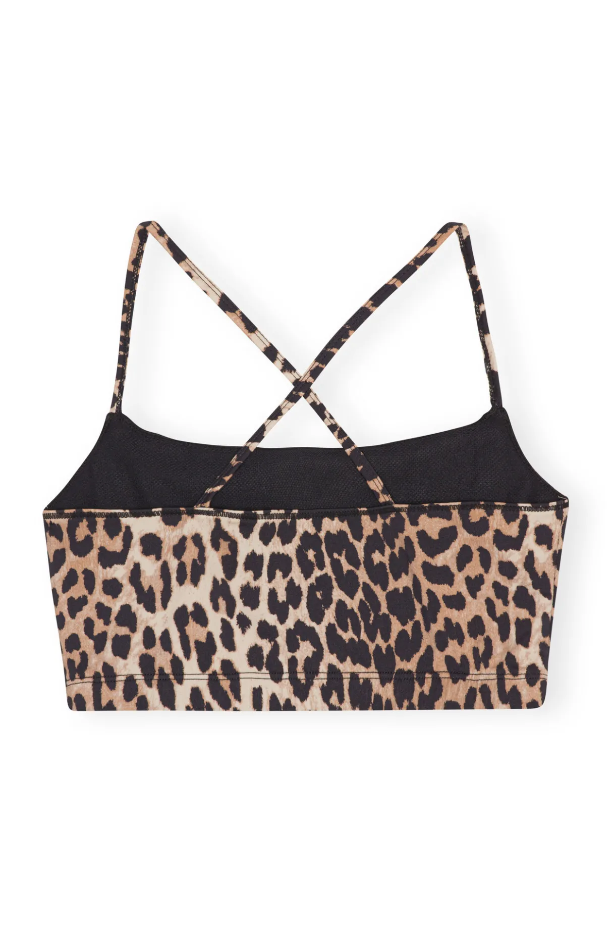 Cheap GANNI Active Strap Top Leopard