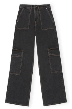Cheap GANNI Angi Jeans Washed Black/Black