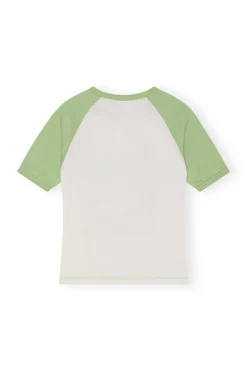Fashion GANNI Apple Raglan T-Shirt Egret
