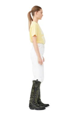 Fashion GANNI Banana Relaxed T-Shirt Lemon Drop