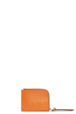 Discount GANNI Banner Card Holder Vibrant Orange