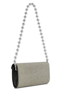 Shop GANNI Banner Envelope Chain Wallet Gold