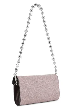 Shop GANNI Banner Envelope Chain Wallet Light Lilac