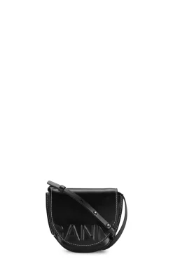 Outlet GANNI Banner Nano Saddle Bag Black