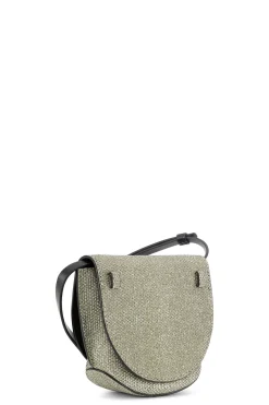 Cheap GANNI Banner Nano Saddle Bag Gold