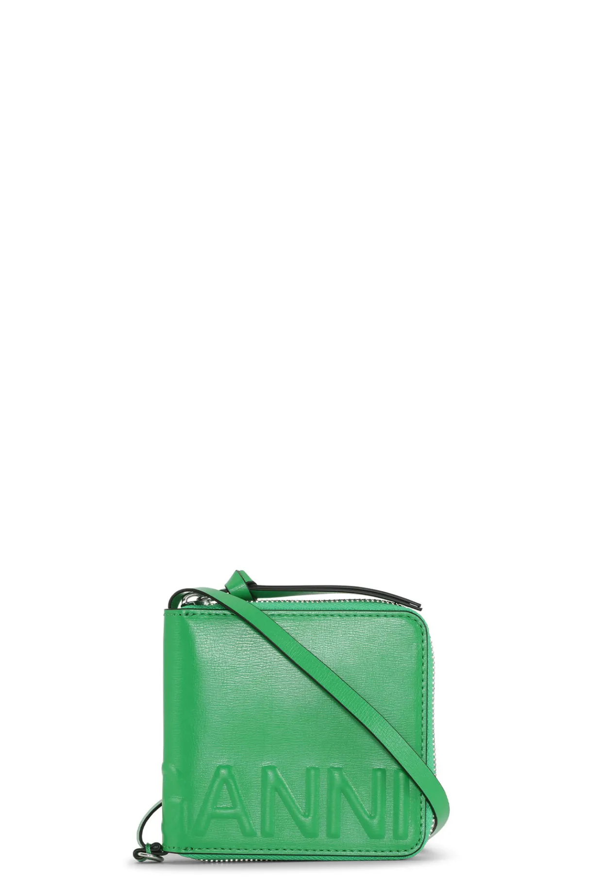 Outlet GANNI Banner Necklace Wallet Kelly Green