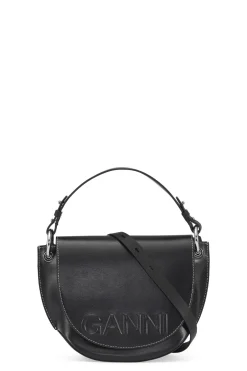 Cheap GANNI Banner Saddle Bag Black