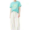 Best Sale GANNI Basic Jersey Gym Relaxed T-Shirt Lagoon