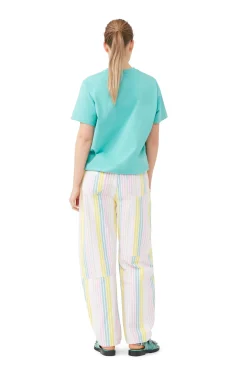 Best Sale GANNI Basic Jersey Gym Relaxed T-Shirt Lagoon