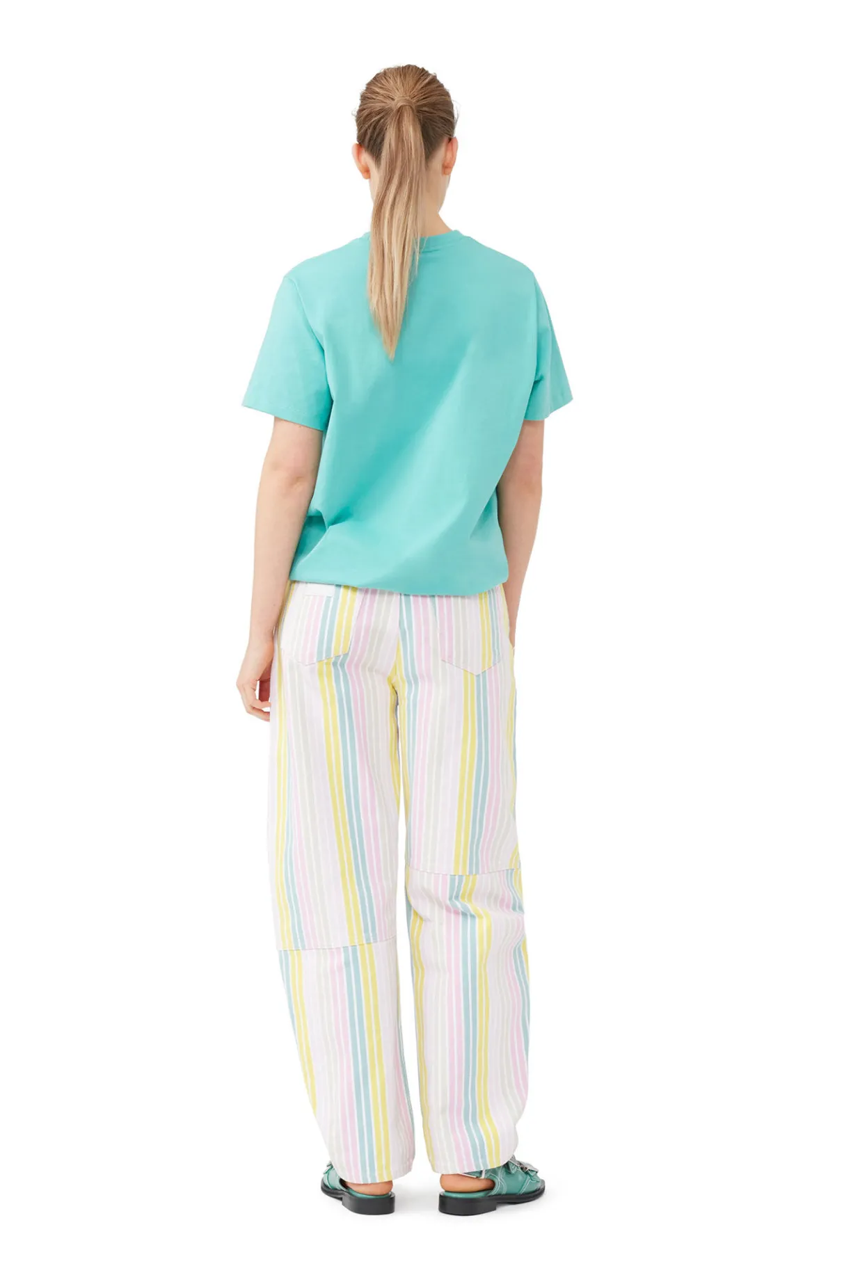 Best Sale GANNI Basic Jersey Gym Relaxed T-Shirt Lagoon