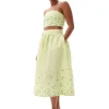 Online GANNI Beaded Nylon Skirt Lily Green