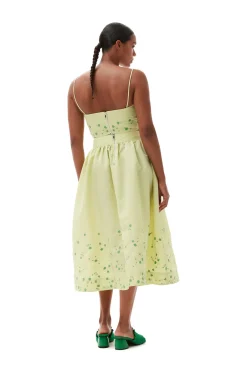 Online GANNI Beaded Nylon Skirt Lily Green