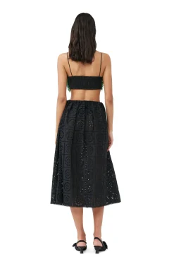 Cheap GANNI Beaded Taffeta Top Black