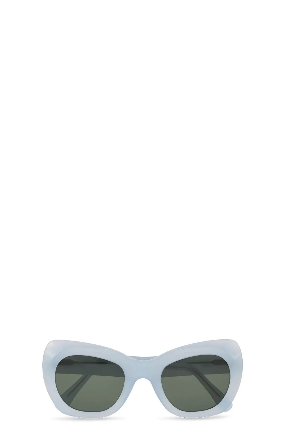 Shop GANNI Biodegradable Acetate Big Butterfly Sunglasses Heather