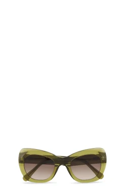Discount GANNI Biodegradable Acetate Big Butterfly Sunglasses Green Bay