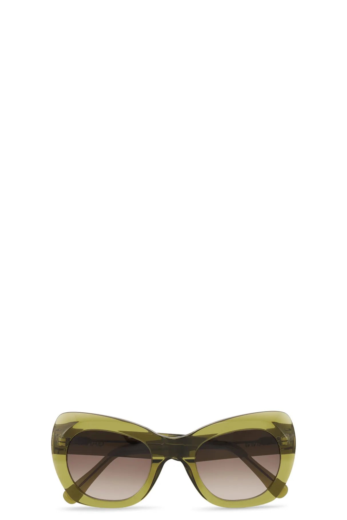 Discount GANNI Biodegradable Acetate Big Butterfly Sunglasses Green Bay