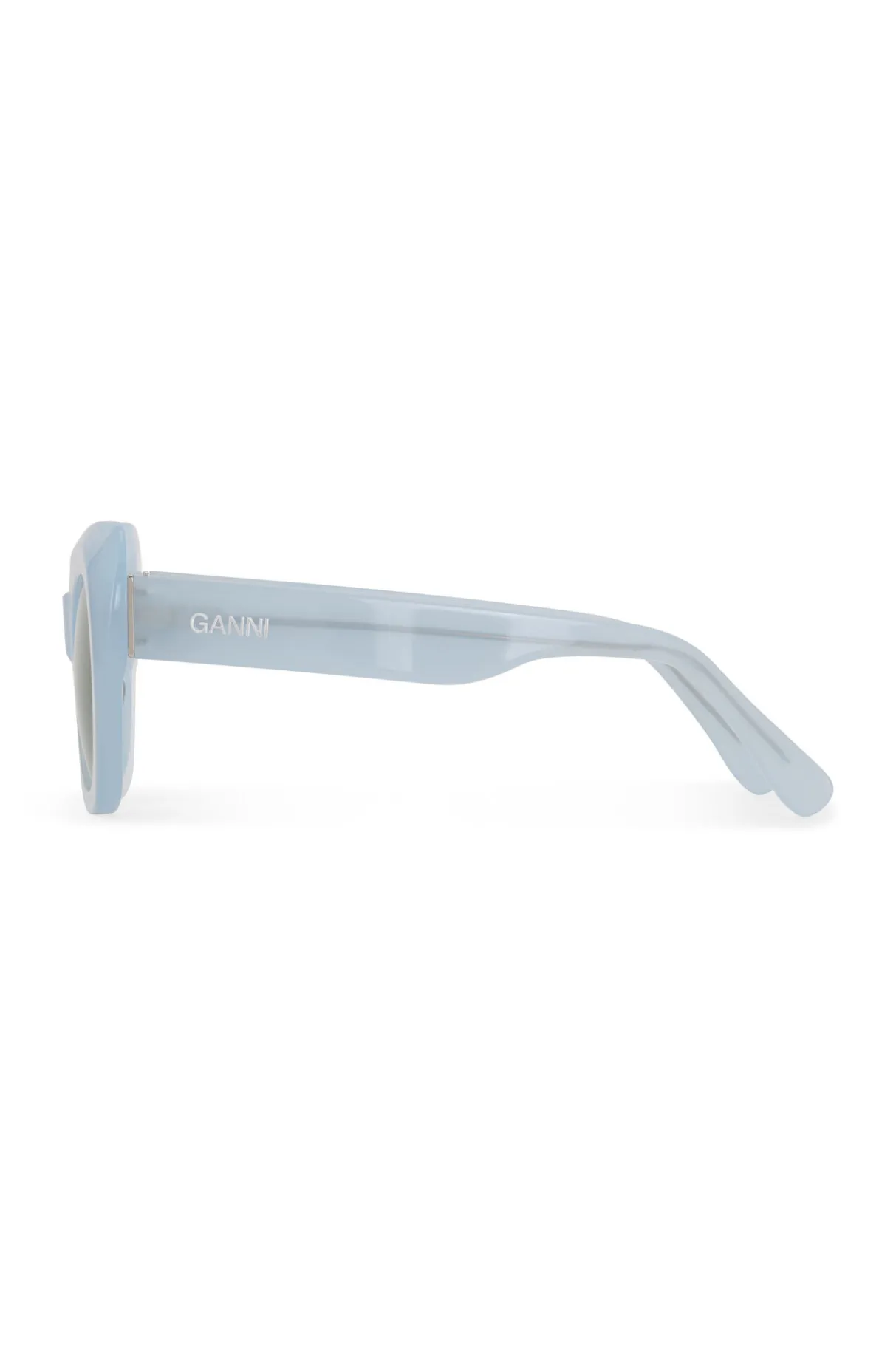 Shop GANNI Biodegradable Acetate Big Butterfly Sunglasses Heather