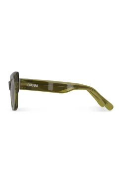Discount GANNI Biodegradable Acetate Big Butterfly Sunglasses Green Bay