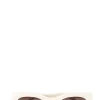 Discount GANNI Biodegradable Acetate Cat Eye Sunglasses Egret