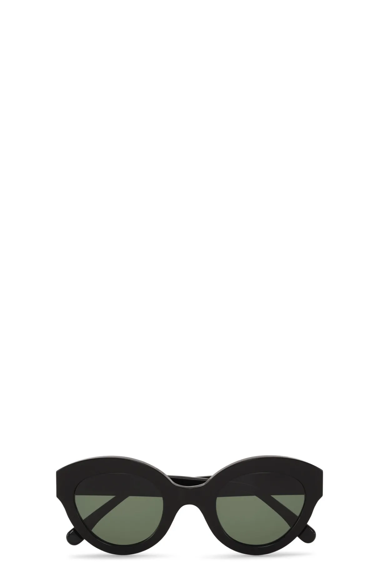 Best Sale GANNI Biodegradable Acetate Chunky Round Sunglasses Black