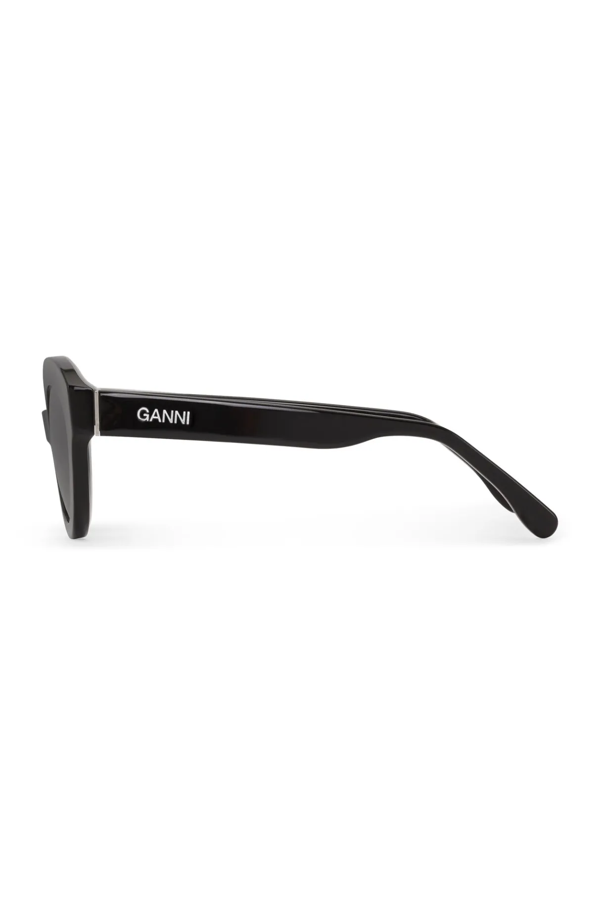 Best Sale GANNI Biodegradable Acetate Chunky Round Sunglasses Black