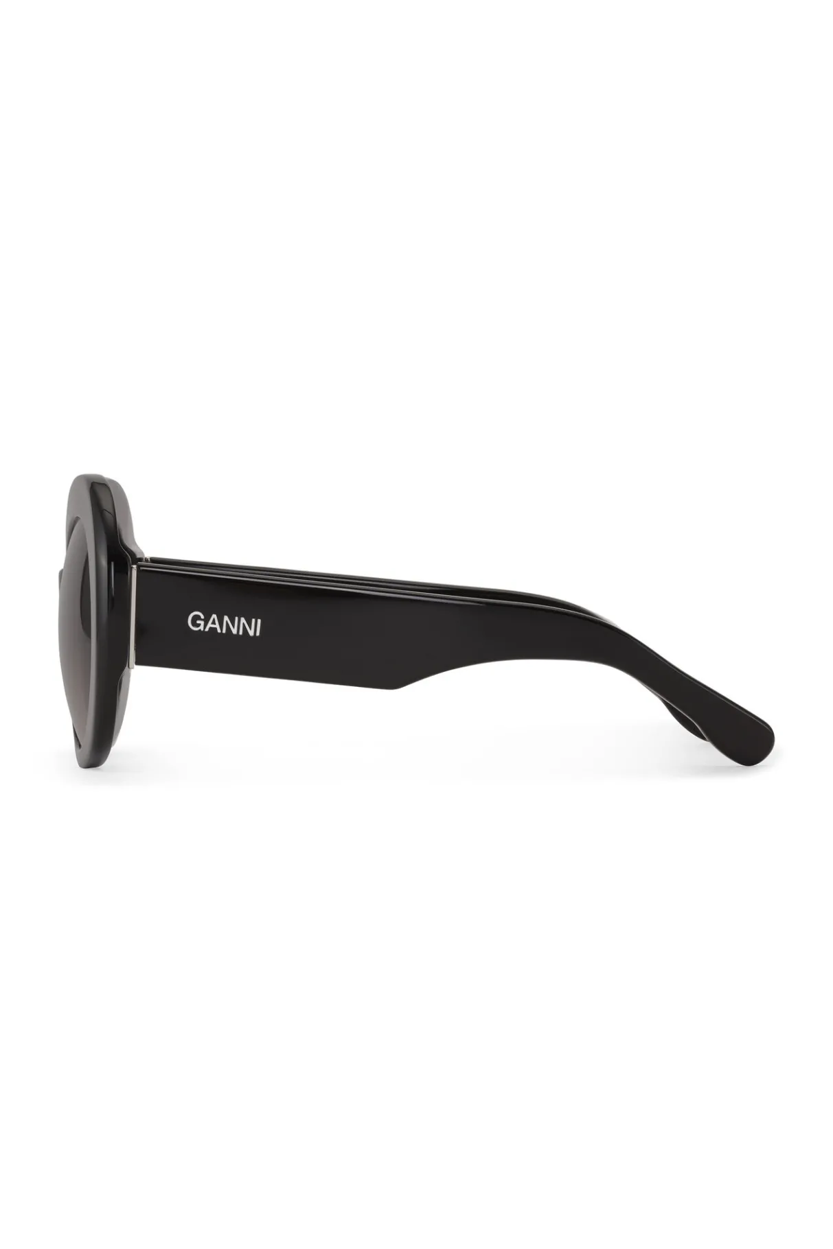 Discount GANNI Biodegradable Acetate Oversized Retro Sunglasses Black
