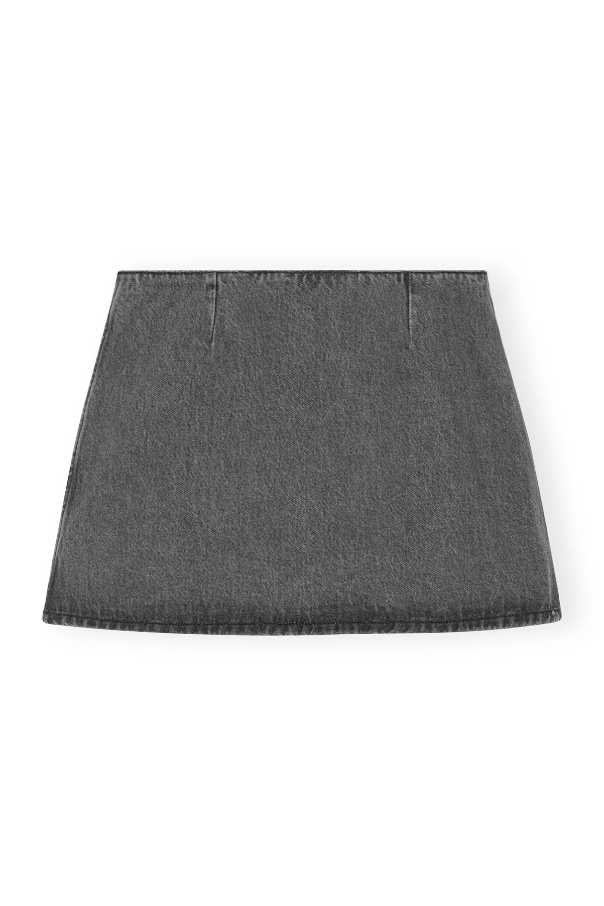 Hot GANNI Black Washed Wrap Mini Skirt Sharkskin