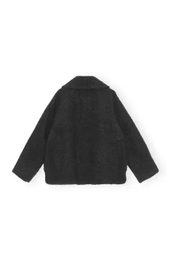Store GANNI Boucle Wool Jacket Black