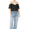 Best GANNI Broderie Anglaise Top Black