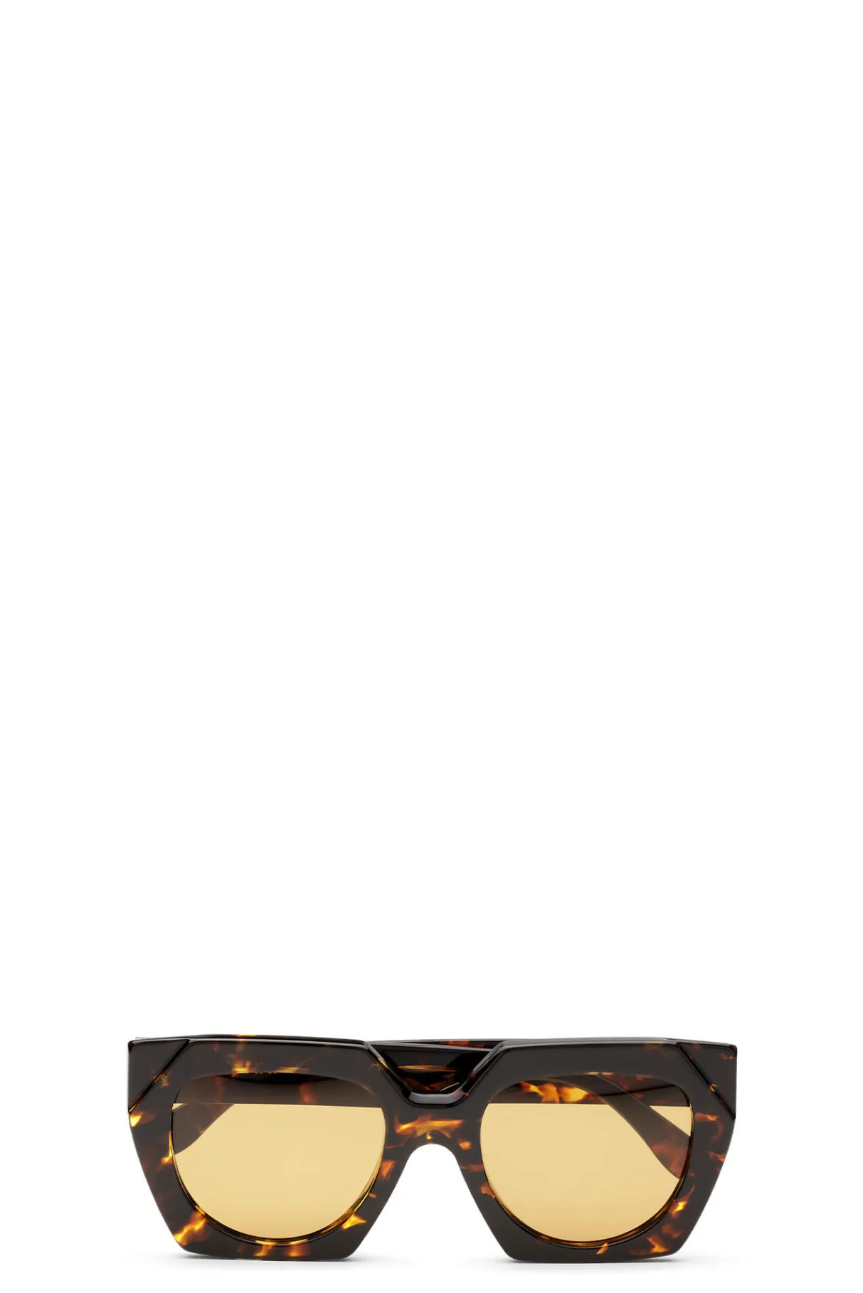Cheap GANNI Brown Oversized Sunglasses Brandy Brown