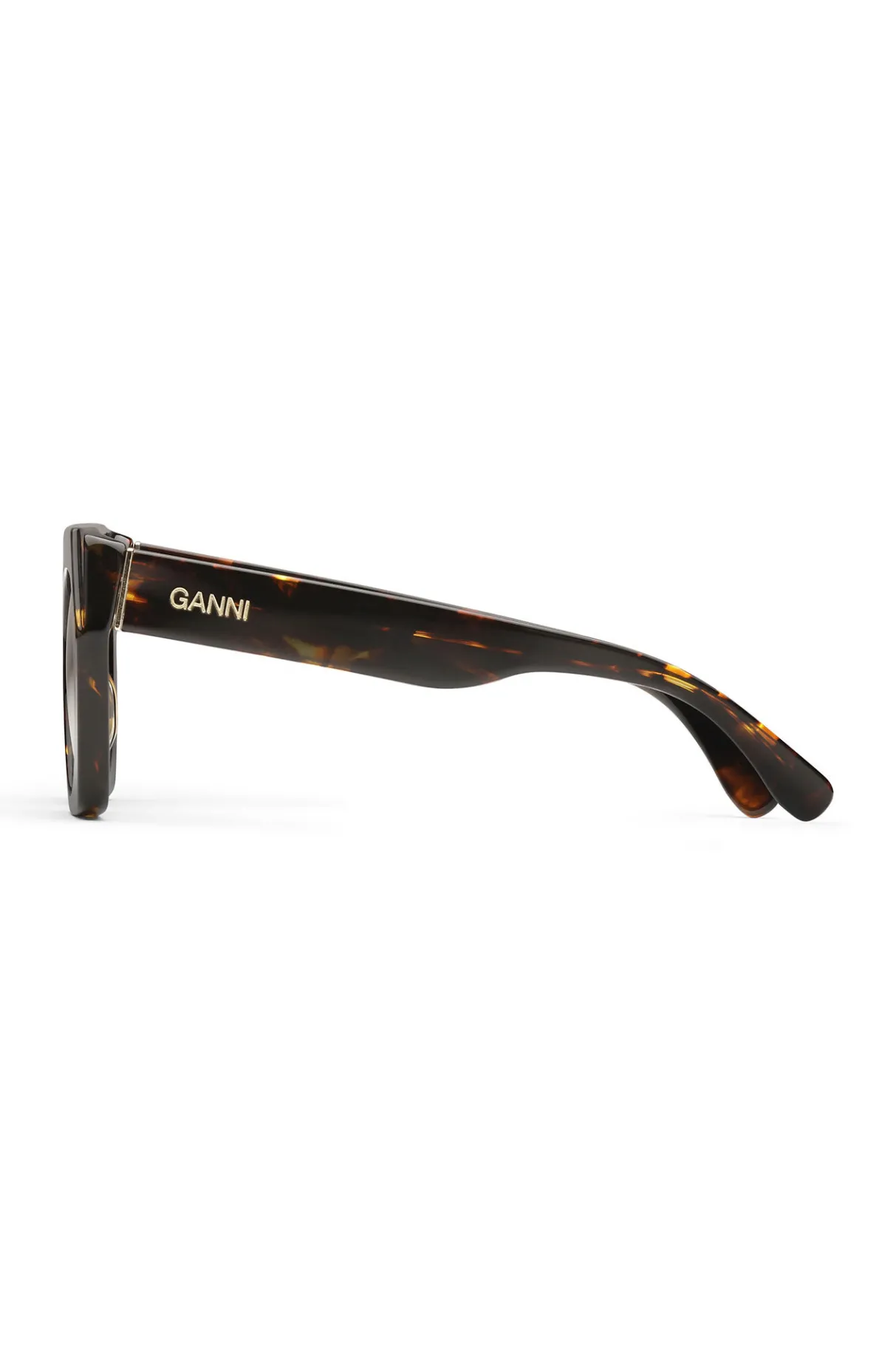 Cheap GANNI Brown Oversized Sunglasses Brandy Brown