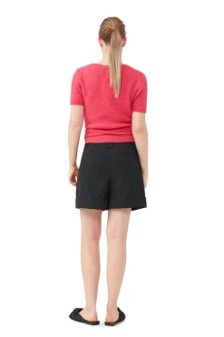 Shop GANNI Brushed Alpaca Wrap Blouse Love Potion