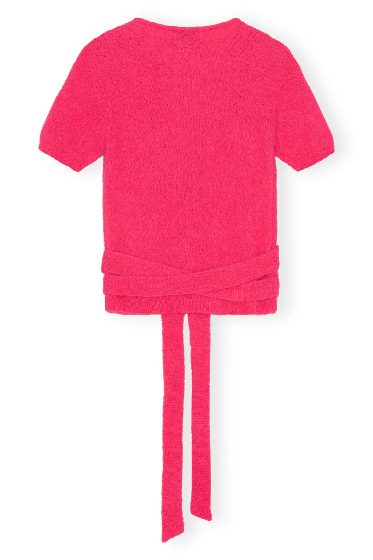 Shop GANNI Brushed Alpaca Wrap Blouse Love Potion