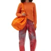 Online GANNI Brushed Aplaca O-Neck Vibrant Orange