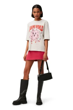 Online GANNI Bunny T-Shirt Grey Melange/Nature