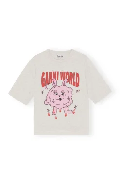 Online GANNI Bunny T-Shirt Grey Melange/Nature