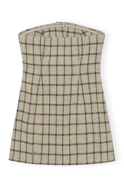 Best Sale GANNI Check Suiting Strapless Top Tender Shoots