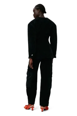 Store GANNI Chenille Pants Black