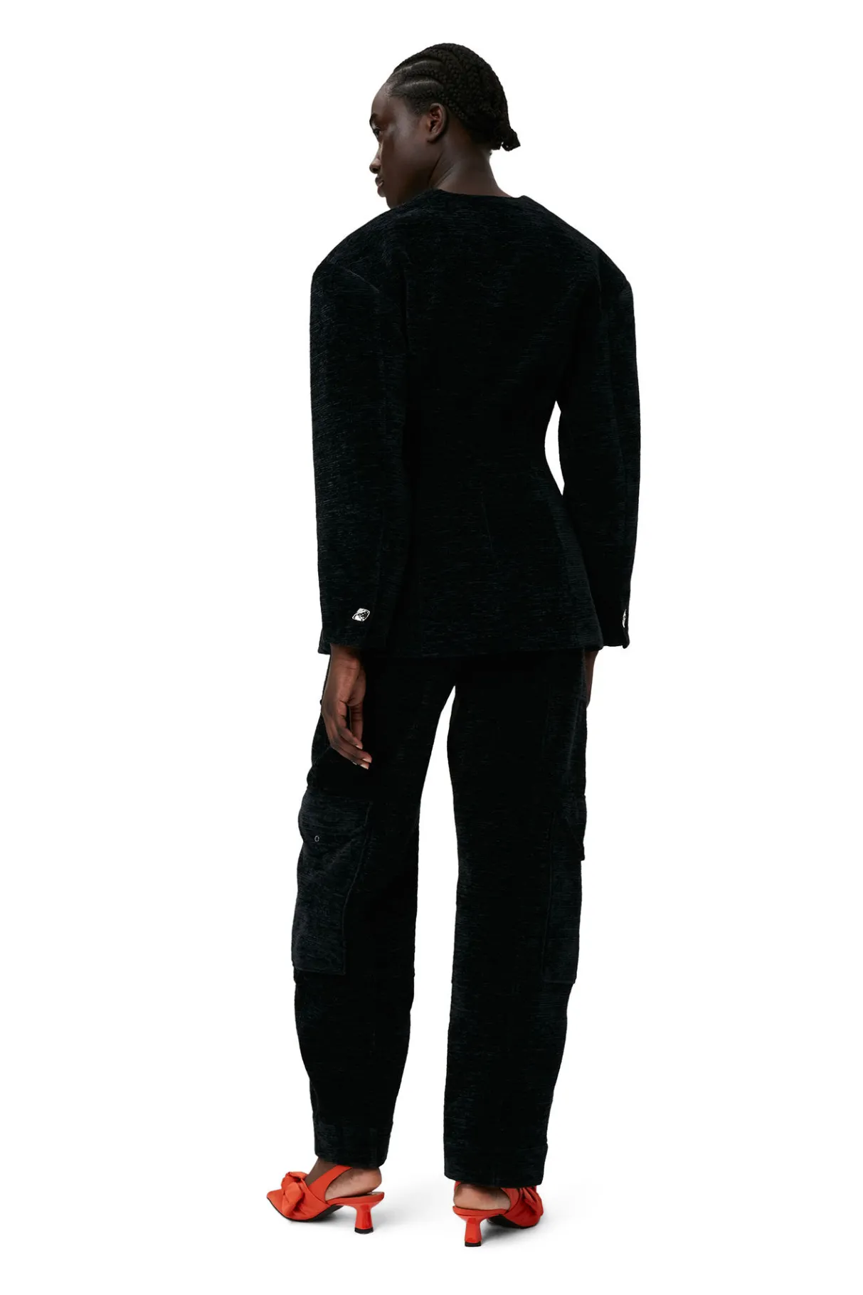 Store GANNI Chenille Pants Black